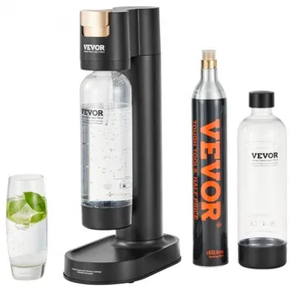 VEVOR Sprudelwassergerät Wassersprudler Soda Maker, Selterswasser-Starter-Set mit 2 Stk. BPA-freien 1 L PET-Flaschen, 1 Stk. CO2-Flasche, Kompatibel mit Einschraubbaren 60 L CO2-Flaschen (CO2 frei) VEVOR Sprudelwassergerät Wassersprudler Soda Maker, Selterswasser-Starter-Set mit 2 Stk. BPA-freien 1 L PET-Flaschen, 1 Stk. CO2-Flasche, Kompatibel mit Einschraubbaren 60 L CO2-Flaschen (CO2 frei)