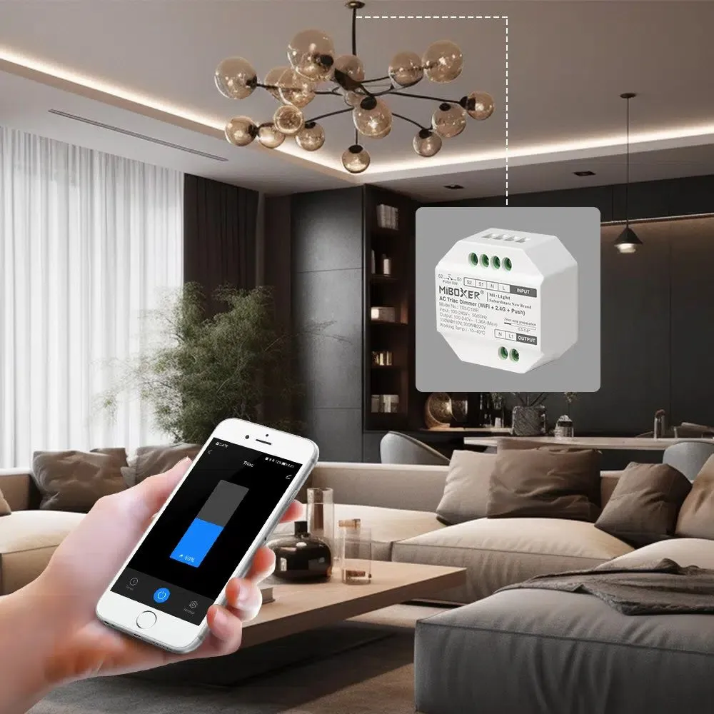 MiBoxer TRI-C1WR LED Dimmer Controller AC TRIAC WiFi+2,4G+Push – Bild 3