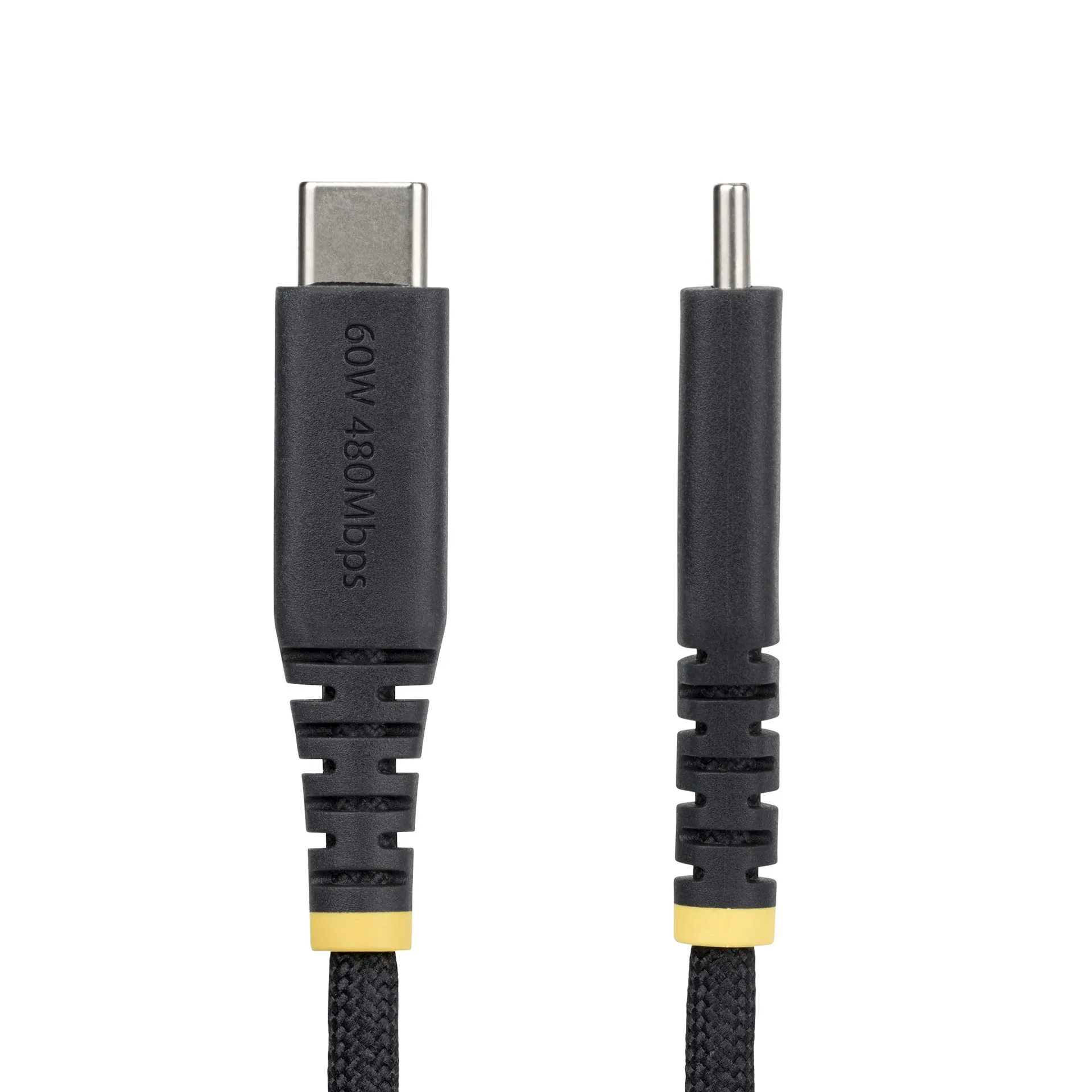 StarTech.com 30cm USB-C Ladekabel, 60W (3A) PD, Zweischichtiger Geflochtener Mantel aus Nylon-TPE, Robustes USBC Laptop Ladekabel, USB 2.0 Schnellladekabel – Bild 2