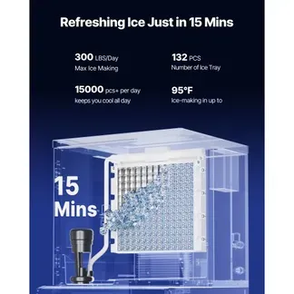 VEVOR gewerblicher Eisbereiter 136 kg/Tag Eismaschine, 80 kg großer Eisvorratsbehälter mit automatischer Eisausgabe (9 kg/Min.), selbstreinigende Eismaschine mit Touchscreen für Bar Restaurant VEVOR gewerblicher Eisbereiter 136 kg/Tag Eismaschine, 80 kg großer Eisvorratsbehälter mit automatischer Eisausgabe (9 kg/Min.), selbstreinigende Eismaschine mit Touchscreen für Bar Restaurant