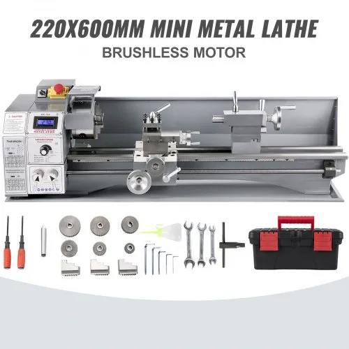 VEVOR Mini Drehbank 220x600mm Drehmaschine Metall 750 W Mini Drechselbank für Metallbearbeitung Drehbank Metall präzise einfach zu bedienen VEVOR Mini Drehbank 220x600mm Drehmaschine Metall 750 W Mini Drechselbank für Metallbearbeitung Drehbank Metall präzise einfach zu bedienen