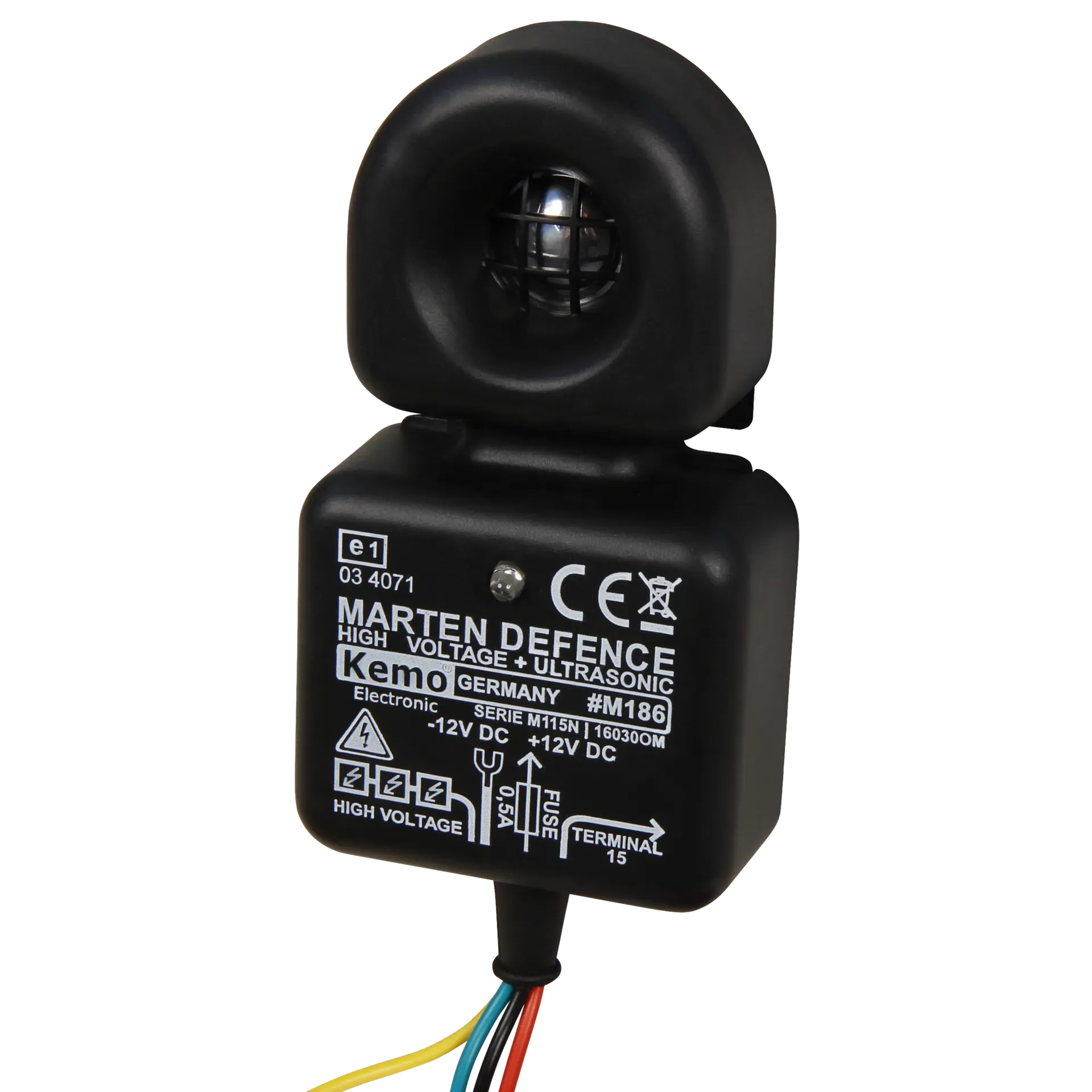 Marderstopp KEMO “Twin-Protect“, LED-Kontrolle, Ultraschall und Hochspannung Marderstopp KEMO “Twin-Protect“, LED-Kontrolle, Ultraschall und Hochspannung