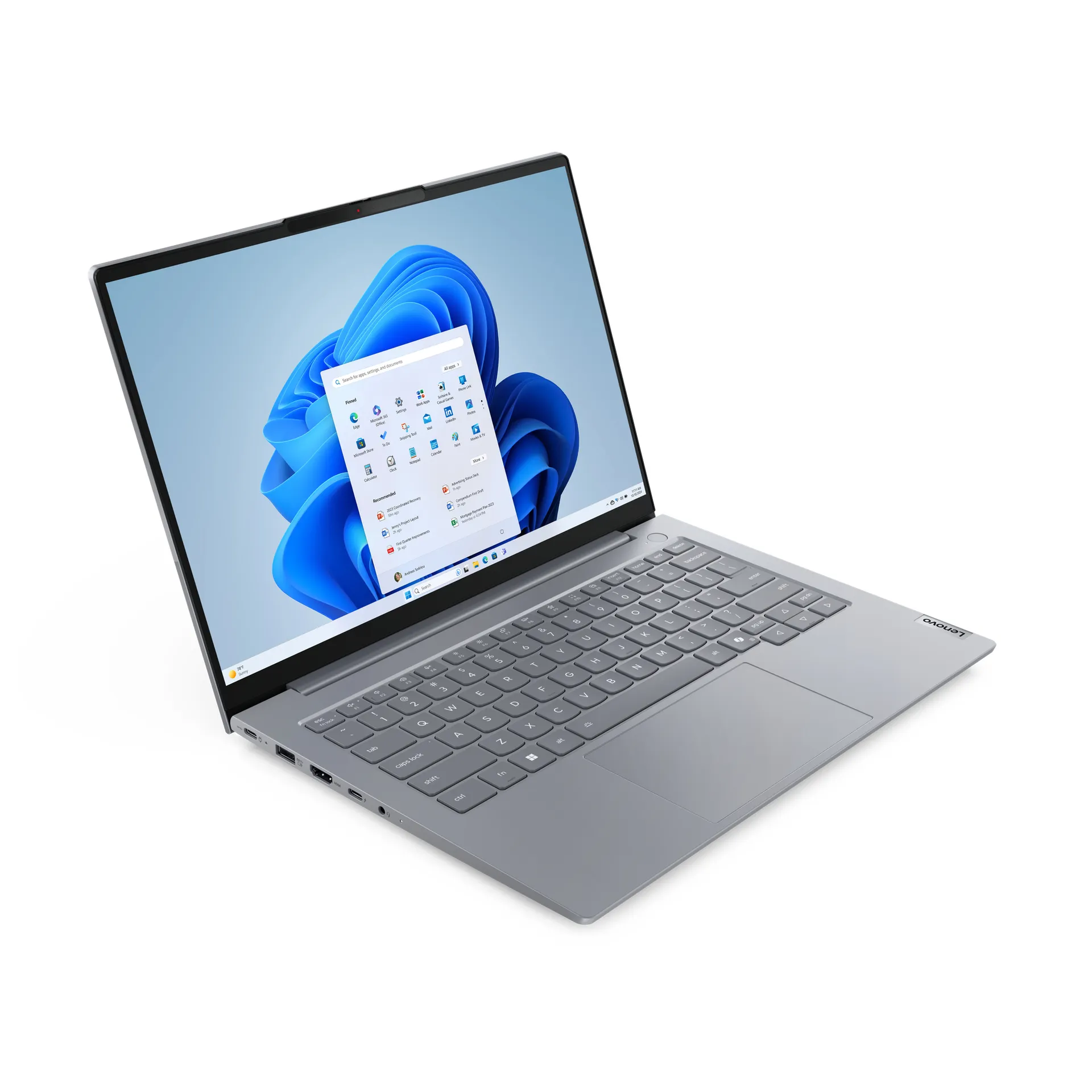 Lenovo ThinkBook 14 G8 IAL Intel Core Ultra 5 135H Laptop 35,6 cm (14") WUXGA 16 GB DDR5-SDRAM 512 GB SSD Wi-Fi 6E (802.11ax) Windows 11 Pro Deutsch Grau – Bild 2