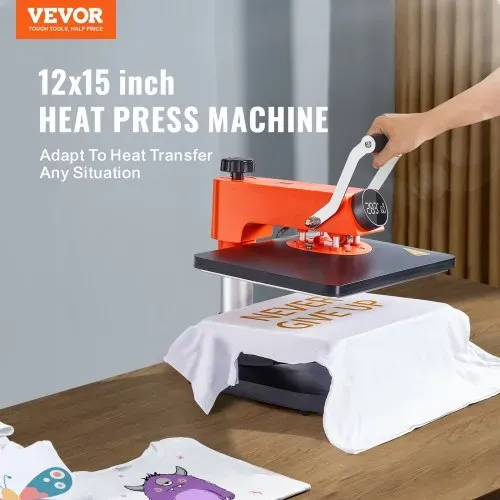 VEVOR Hitzepresse – 8-in-1-Hitzepresse-Sublimationsmaschine für selbstgemachte T-Shirts/Hüte/Becher/Wärmeübertragungsprojekte, 12 x 15 Multifunktions-Hitzepresse zum Wegschwenken mit 360°-Drehung VEVOR Hitzepresse – 8-in-1-Hitzepresse-Sublimationsmaschine für selbstgemachte T-Shirts/Hüte/Becher/Wärmeübertragungsprojekte, 12 x 15 Multifunktions-Hitzepresse zum Wegschwenken mit 360°-Drehung