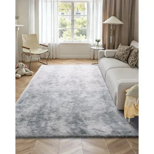VEVOR Hochflor Teppich, 2743x3658 mm, flauschiger Teppich mit dreilagigem Material, 35 mm Florhöhe, für große Wohnzimmer, Heimkino, Loungebereich, fusselfrei und weicher, pflegeleicht – Bild 3