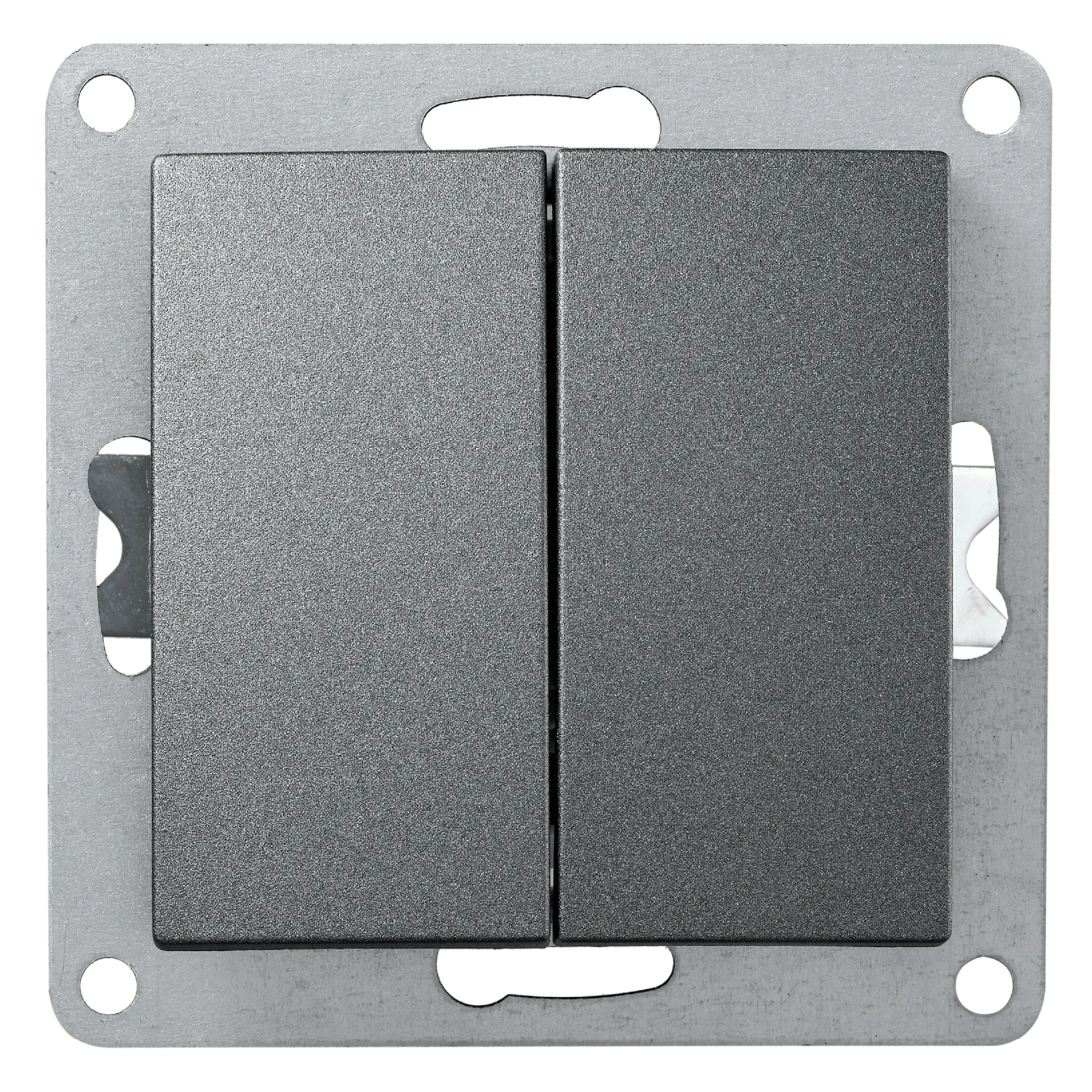 Wechselschalter McPower “Flair“ 2-fach, 250V~/10A, UP, anthrazit Wechselschalter McPower “Flair“ 2-fach, 250V~/10A, UP, anthrazit