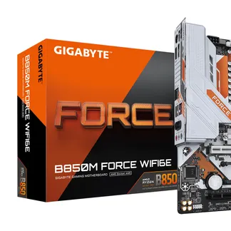 GIGABYTE B850M FORCE WIFI6E Mainboard – Unterstützt AMD Ryzen 9000 Serie Prozessoren, 8+2+2 Phasen Digital-VRM, bis zu 9600 MHz DDR5 (OC), 1 x PCIe 5.0 M.2 + 2 x PCIe 4.0 M.2, Wi-Fi 6E, 2.5 GbE LAN, USB 3.2 Gen 2 GIGABYTE B850M FORCE WIFI6E Mainboard – Unterstützt AMD Ryzen 9000 Serie Prozessoren, 8+2+2 Phasen Digital-VRM, bis zu 9600 MHz DDR5 (OC), 1 x PCIe 5.0 M.2 + 2 x PCIe 4.0 M.2, Wi-Fi 6E, 2.5 GbE LAN, USB 3.2 Gen 2