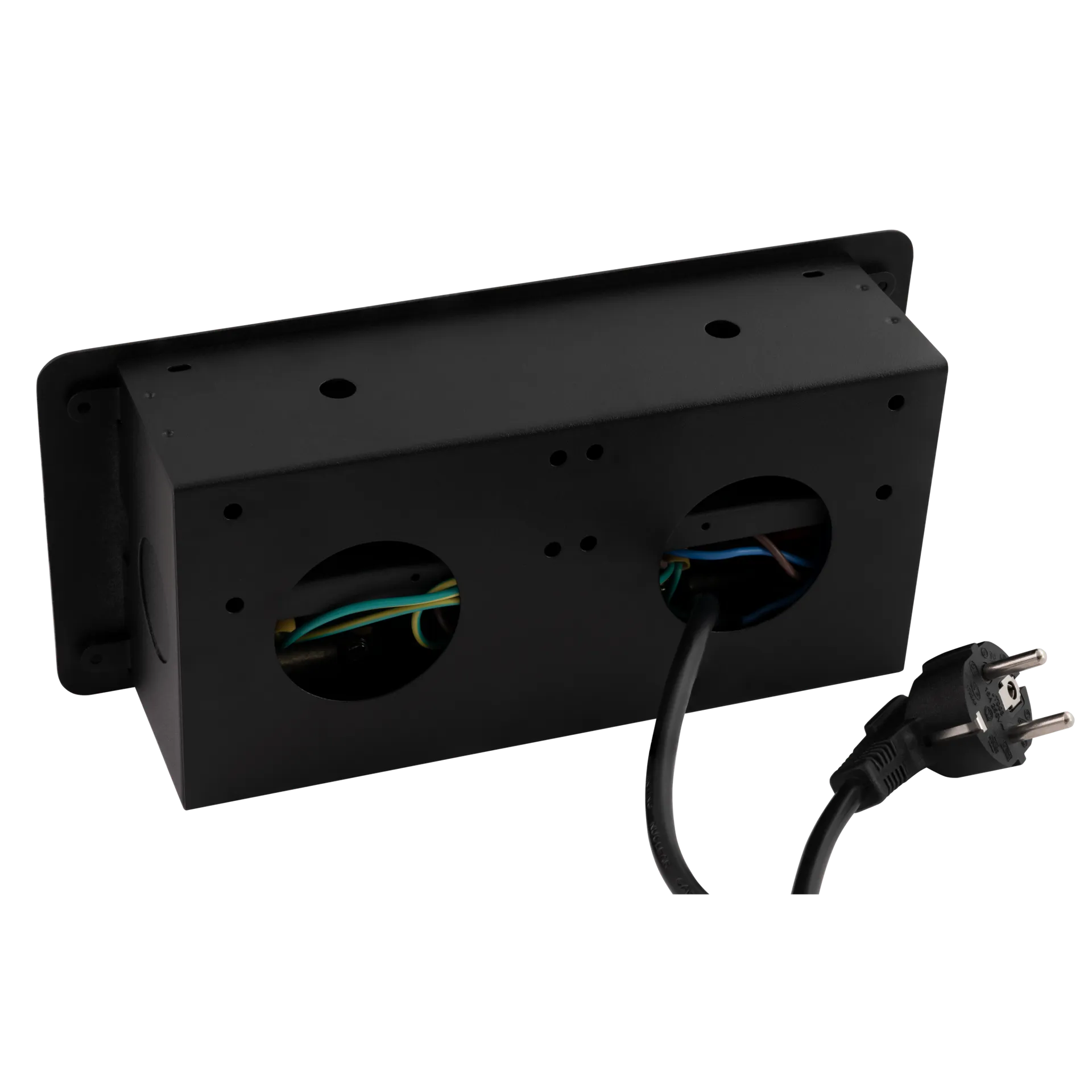 Tisch-Einbausteckdose McPower ''TS-03S'' 3x Steckdose, 1,8m Kabel, 267x120x68mm – Bild 3