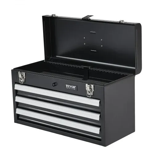 VEVOR Werkzeugkiste 520x218x304mm, Werkzeugkasten mit 3 Schubladen, Werkzeugkoffer mit EVA-Einlagen, Schubladenverriegelung mit Kugellagern und Pulverbeschichtung, multifunktionaler Werkzeug-Organizer – Bild 10