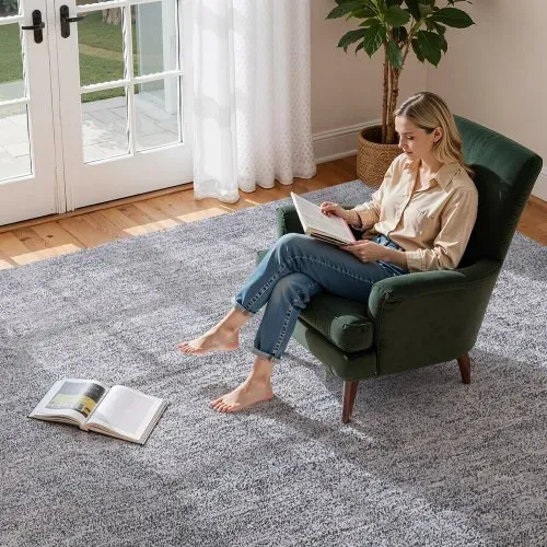 VEVOR Kurzflor Teppich 3658x2743 mm, kuscheliger Wohnzimmerteppich, 20 mm Florhöhe, Bodenteppich für den Innenbereich für Wohnzimmer, Schlafzimmer, fusselfrei & mit rutschfester TPR-Unterseite – Bild 7