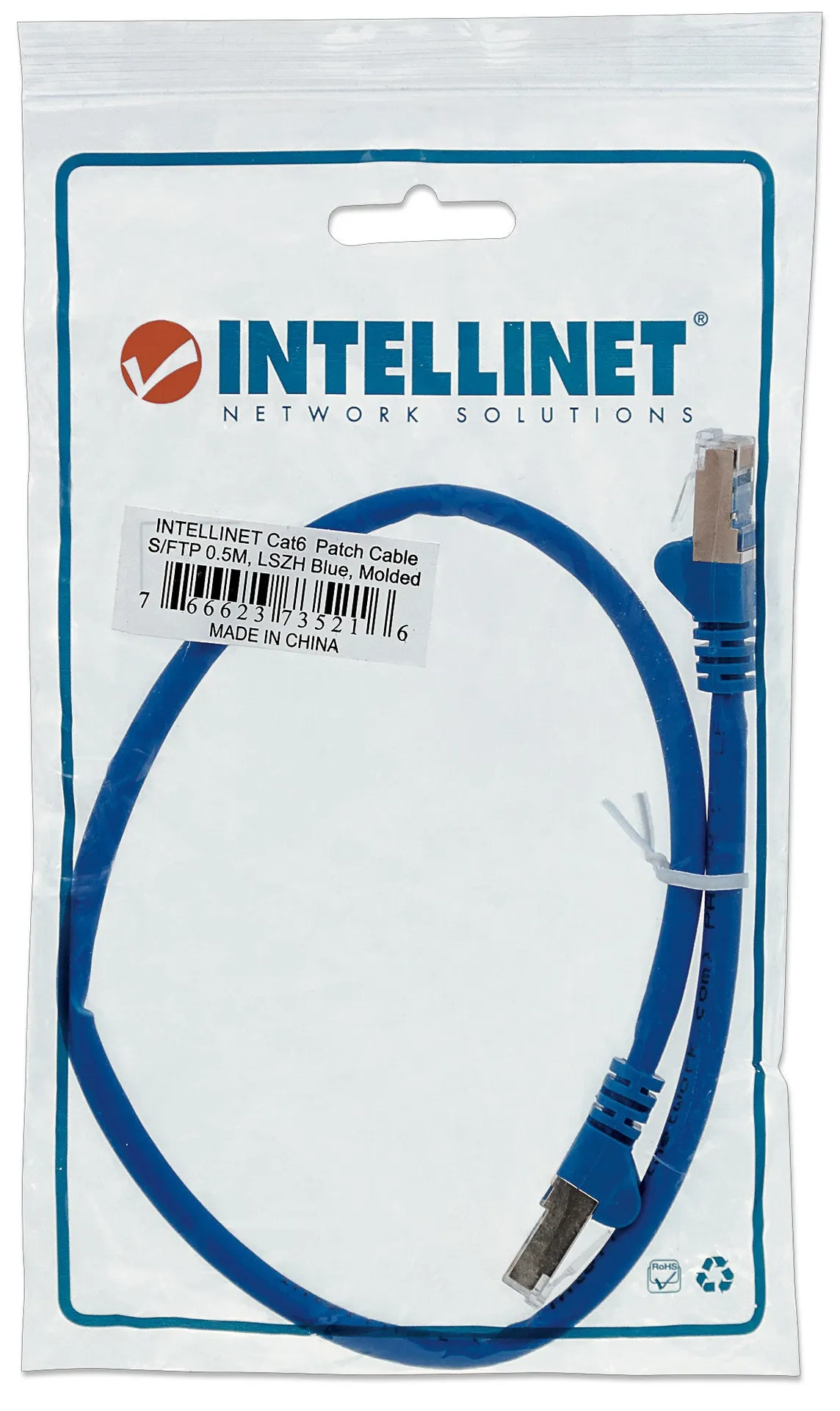 Intellinet Premium Netzwerkkabel, Cat6, S/FTP, 100% Kupfer, Cat6-zertifiziert, LS0H, RJ45-Stecker/RJ45-Stecker, 0,5 m, blau – Bild 5