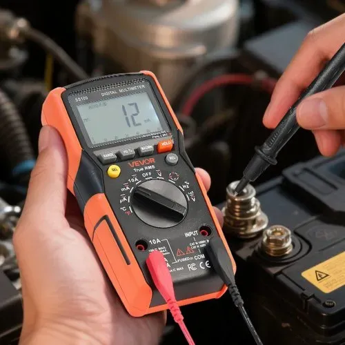 VEVOR Digitalmultimeter, 6000-Count TRMS DC/AC-Voltmeter-Stromtester, automatischer Bereichswahl für Strom, Spannung, Widerstand, Kapazität, Temperatur, Dioden, Durchgang, niedrige Impedanzmessung – Bild 7