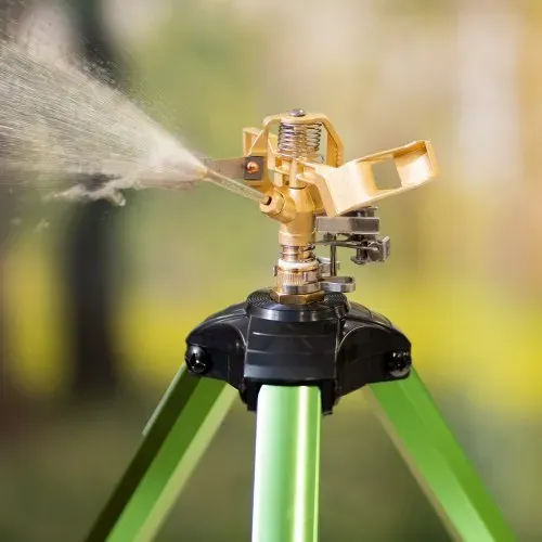 VEVOR Stativ Impulsregner, 2er-Pack, Rasensprenger mit Messingkopf & G3/4 Zoll-Anschluss, 360°-Gartenbewässerung, Sprinkler 430 bis 940 mm Höhenverstellbar, Kreisregner, Sprühregner, Stativregner – Bild 7