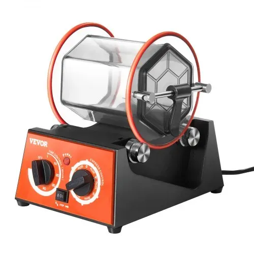 VEVOR Poliertrommel Schmuck-Poliermaschine 3 kg, Rotary Tumbler Oberflächenpolierer 60 W, Schmuck Polieren Dreh-Tumbler Einstellbare Zeit & Drehzahl Polierer Kugelmühle, für Gold, Silber usw. – Bild 9
