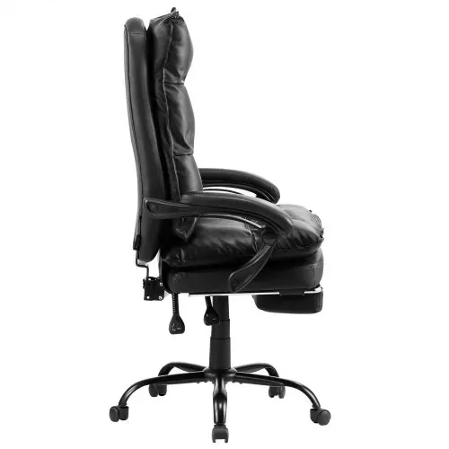 VEVOR Chefsessel Bürostuhl Drehstuhl mit hoher Rückenlehne & Fußstütze & Lendenkissen, ergonomischer Schreibtischstuhl mit 135° Neigung und einstellbarer Höhe für Arbeit Arbeitszimmer Spielen – Bild 8