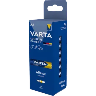 Mignon-Batterie VARTA “Longlife Power“ Alkaline, Typ AA, LR06, 1,5V, 40er Pack Mignon-Batterie VARTA “Longlife Power“ Alkaline, Typ AA, LR06, 1,5V, 40er Pack