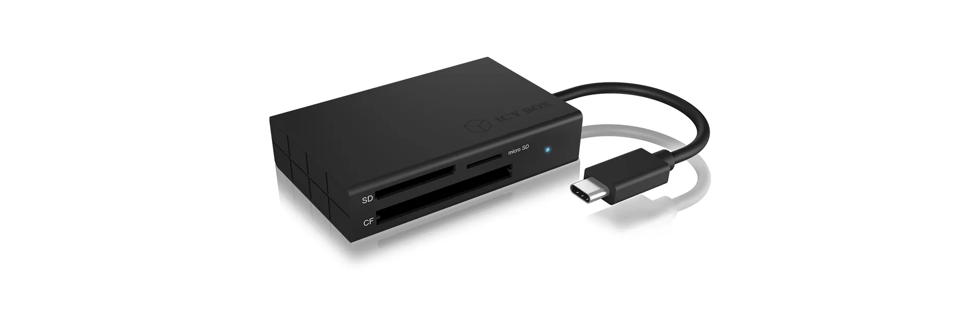ICY BOX IB-CR401-C3, Type-C® USB 3.2 Gen 1 Kartenleser (CF, SD 4.0, micro SD 4.0), UHS-II, mit USB 3.2 Gen 1 Type-C® Hostanschluss ICY BOX IB-CR401-C3, Type-C® USB 3.2 Gen 1 Kartenleser (CF, SD 4.0, micro SD 4.0), UHS-II, mit USB 3.2 Gen 1 Type-C® Hostanschluss