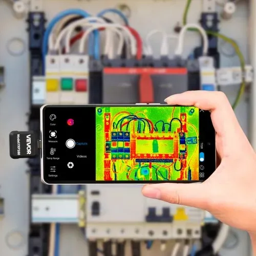 VEVOR Wärmebildkamera für Android, 320x240 Super IR 160x120 IR-Auflösung Thermobildkamera für Smartphone Tablet mit USB-C Anschluss, 25Hz Infrarotkamera mit 15 Farbpaletten für -20°C-550°C Inspektion – Bild 7