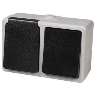 Feuchtraum Kombi-Dose McPower “Taff“, 250V~, Schalter+Steckdose, IP44, AP, grau Feuchtraum Kombi-Dose McPower “Taff“, 250V~, Schalter+Steckdose, IP44, AP, grau