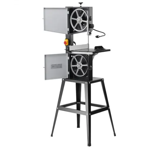 VEVOR Bandsäge mit Ständer, 9,65 Zoll, 506 U/min / 920 U/min, Tischbandsäge mit zwei Geschwindigkeiten, 370 W, 1/2 PS-Motor, 6 Zoll Schnitthöhe, 72,13 Zoll Sägeblattlänge, mit Anschlag und Gehrungsanschlag, für die Holzbearbeitung von Aluminium und Kunststoff – Bild 10