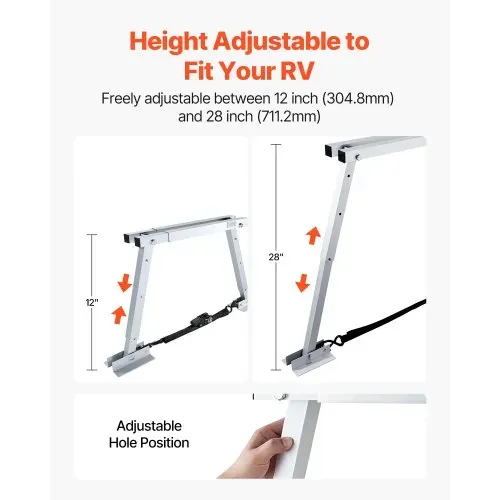 VEVOR Wohnmobilstabilisator Stoßstangenstabilisator für Anhänger Wohnmobile Sattelauflieger, höhenverstellbar 304,8-711,2 mm, reduziert das Wackeln des Wohnmobils, 1 Stk. Stützung – Bild 2