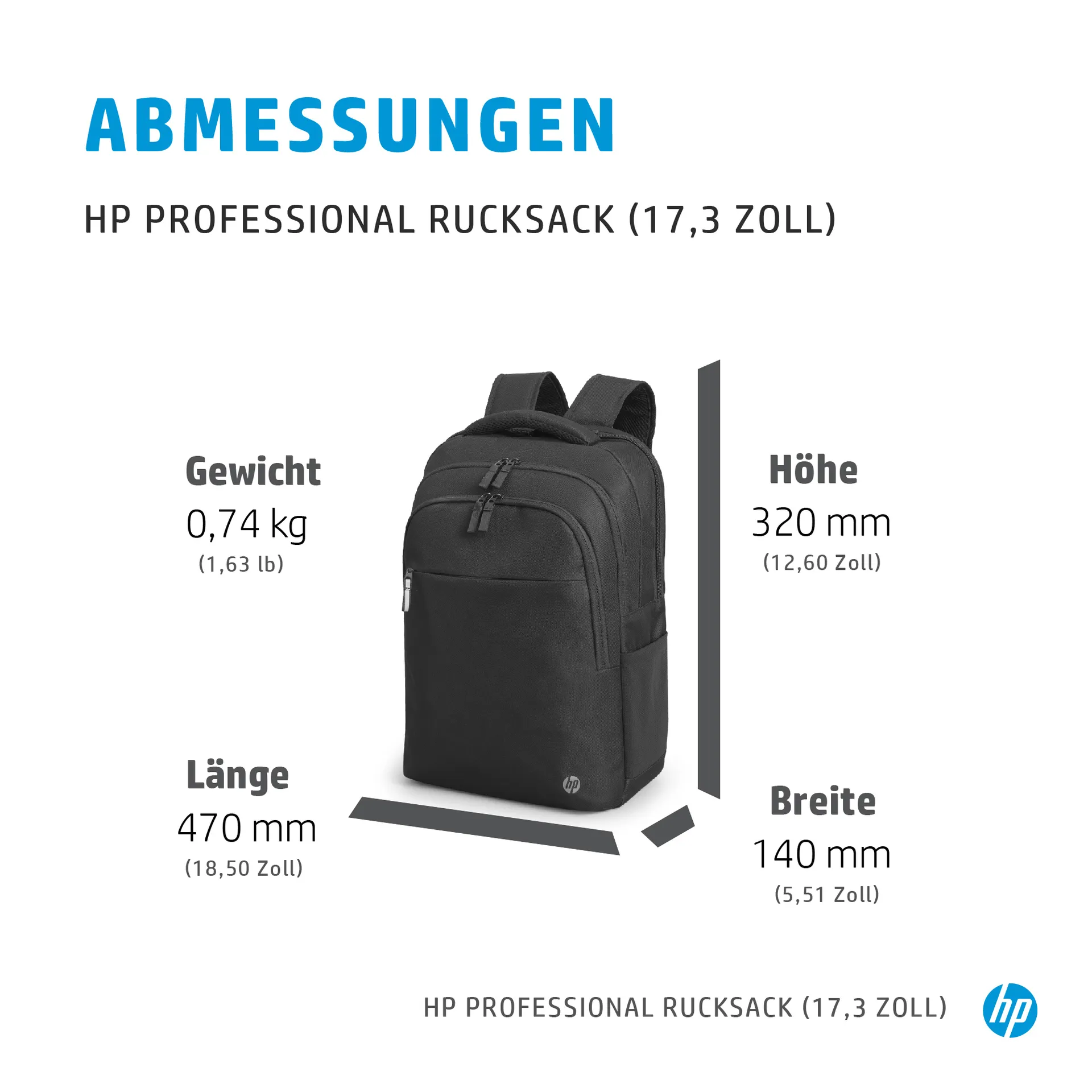 HP Professional 17,3 Zoll Rucksack – Bild 4