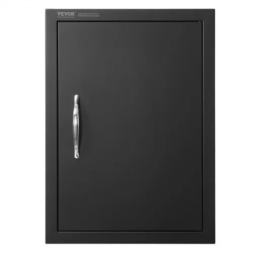 VEVOR Grill-Zugangstür, 415 x 570 mm, Einzelne Außenküchentür, Flächenbündig Montierte Kaltplattentür, Vertikale Wandtür mit Griff, für Grillinsel, Grillstation, Außenschrank Schwarz VEVOR Grill-Zugangstür, 415 x 570 mm, Einzelne Außenküchentür, Flächenbündig Montierte Kaltplattentür, Vertikale Wandtür mit Griff, für Grillinsel, Grillstation, Außenschrank Schwarz