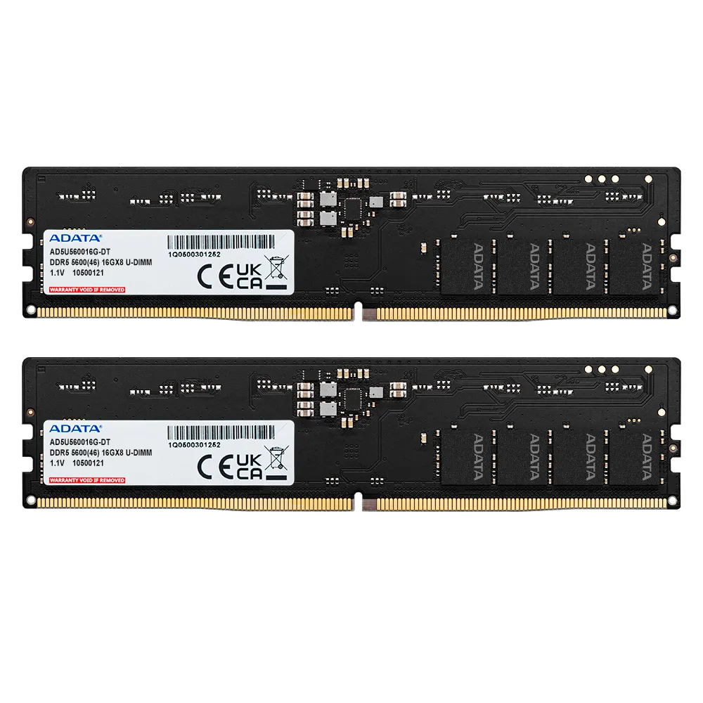 ADATA DDR5 5600 U-DIMM Speichermodul 32 GB 2 x 16 GB 288-pin DIMM ECC ADATA DDR5 5600 U-DIMM Speichermodul 32 GB 2 x 16 GB 288-pin DIMM ECC