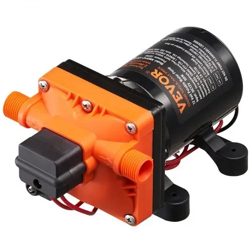 VEVOR 12-V-Membranpumpe, 11,36 L/min, 4-Kammer-DC-Wasserpumpe mit automatischem Druckschalter 40–100 PSI einstellbar, 55 PSI, 1/2 Zoll MNPT-Anschluss, für Wohnmobil, Yacht, Imbisswagen, Camper, Marine – Bild 9