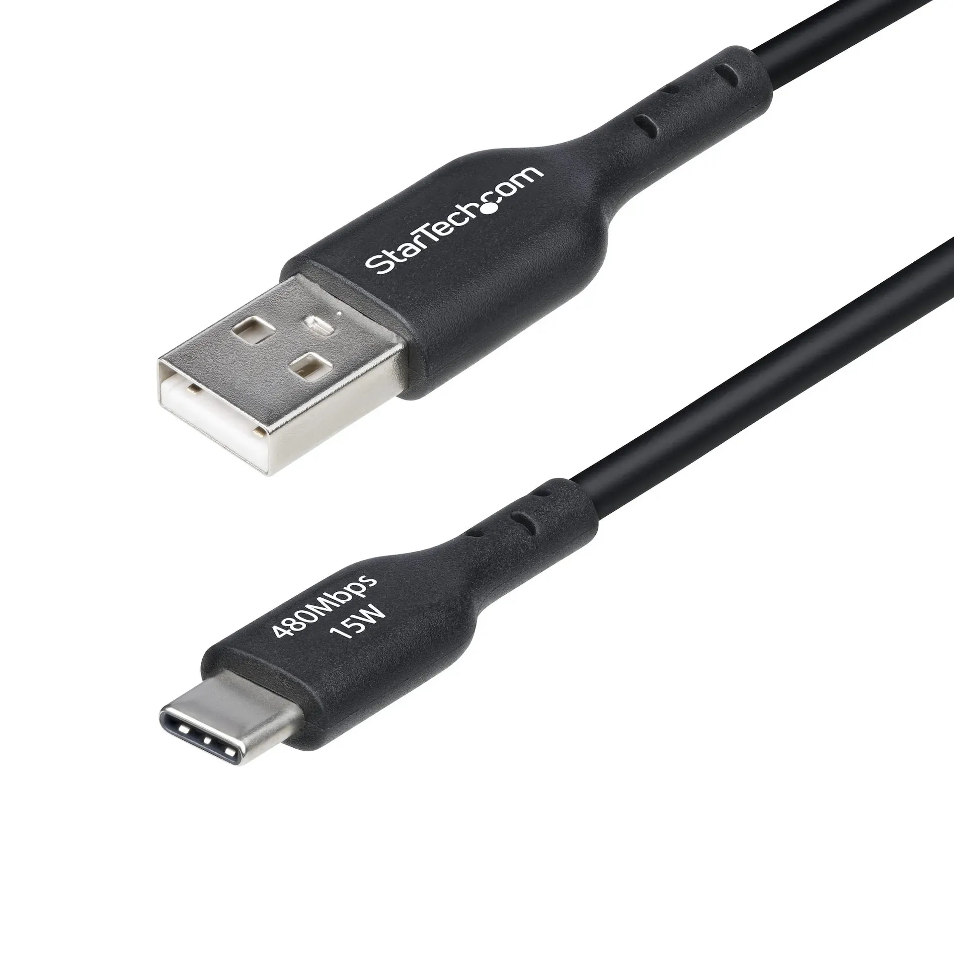 StarTech.com 1m USB-A auf USB-C Ladekabel, USB-A auf Typ-C Schnellladekabel, 3A, USB 2.0 Datenübertragung, Schwarz, Stecker auf Stecker StarTech.com 1m USB-A auf USB-C Ladekabel, USB-A auf Typ-C Schnellladekabel, 3A, USB 2.0 Datenübertragung, Schwarz, Stecker auf Stecker