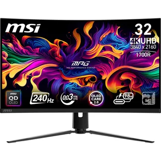 MSI MPG 321CURXDE QD-OLED Computerbildschirm 80 cm (31.5″) 3840 x 2160 Pixel 4K Ultra HD Schwarz MSI MPG 321CURXDE QD-OLED Computerbildschirm 80 cm (31.5″) 3840 x 2160 Pixel 4K Ultra HD Schwarz