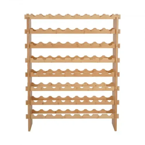 VEVOR stapelbares modulares Weinregal für 72 Flaschen, 8-stöckig, Flaschenregal mit 80 kg Gesamtbelastbarkeit, wackelfrei, Weinflaschenständer für Küche Weinkeller Bar, Weinflaschenhalter Natur – Bild 10