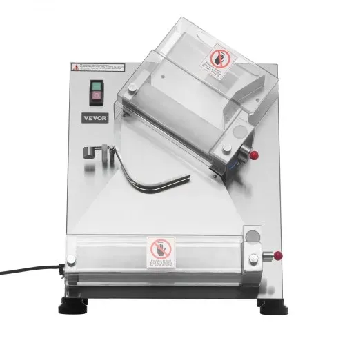 VEVOR elektrische Pizzateigpresse 355,6 mm Gebäck-Pressplatte, Brotpresse automatisch 370 W aus Edelstahl, kommerzieller Chapati Presse, Formmaschine mit einstellbarer Dicke, Teigstücke pro Stunde – Bild 8