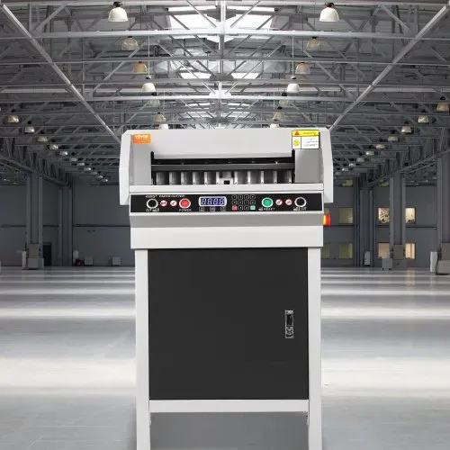 VEVOR Elektrischer Papierschneider Max. 450 mm, Elektrische Eckenabrundung, Schnittstärke 40 mm, mit intelligentem LCD-Panel, Positionierung des Infrarotlichts, für Etiketten, Büro – Bild 7