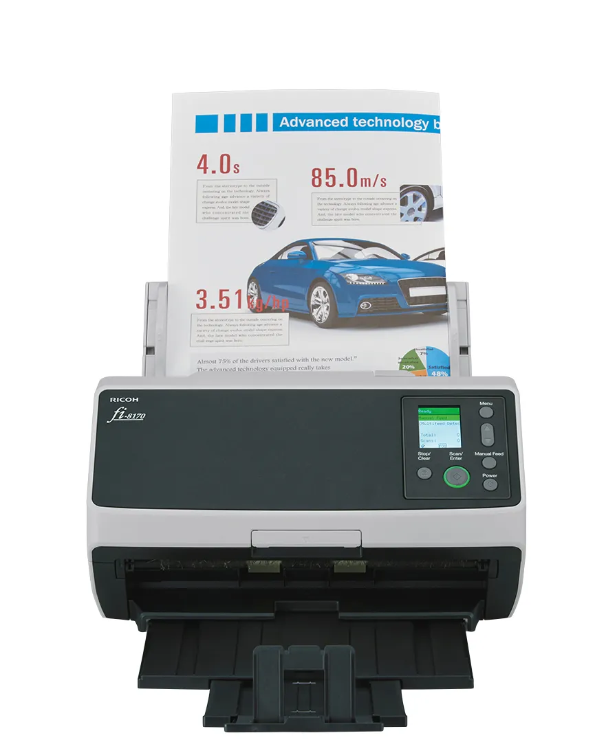 Ricoh fi-8170 ADF + Scanner mit manueller Zuführung 600 x 600 DPI A4 Schwarz, Grau – Bild 3