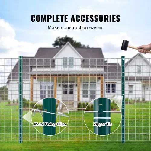 VEVOR 3 Fuß langer Zaunpfosten, 10er-Pack T-Pfosten Hochleistungs-Zaunpfosten aus Metall, stabile Zaunpfähle aus Stahl für Gartenhof, Rasen, Bauernhöfe und Maschendrahtzäune im Freien, grün – Bild 4