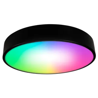 Wifi LED-Deckenleuchte McShine 35W, 4.450lm, Ø40cm, CCT+RGB, schwarz Wifi LED-Deckenleuchte McShine 35W, 4.450lm, Ø40cm, CCT+RGB, schwarz