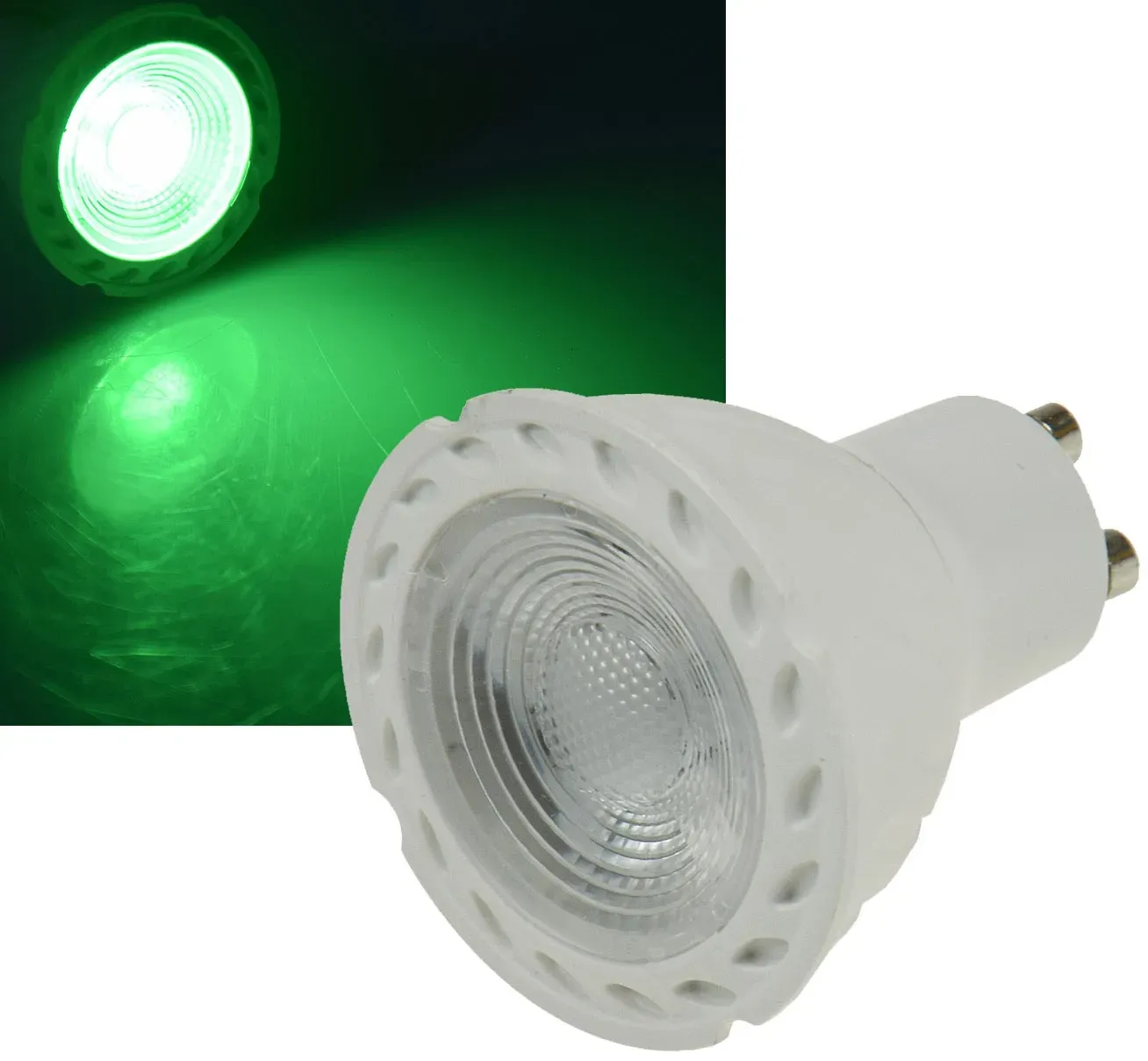 LED Strahler GU10 “LDS-50” grün 38°, 230V/5W LED Strahler GU10 “LDS-50” grün 38°, 230V/5W