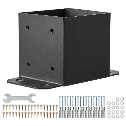 VEVOR 4er-Set Aufschraubhülse 214 x 146 x 140 mm Pfostenträger aus Kohlenstoffstahl mit Sprühbeschichtung Installation auf Beton-oder Holzböden Pfostenschuh Pfosten Ideal für Pergolen Verandageländern – Bild 8