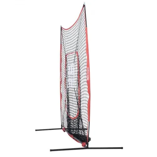 VEVOR 244 x 106 x 211 cm Baseball-Softball-Übungsnetz, tragbares Baseball-Trainingsnetz, Schlagen, Fangen, Pitchen, Backstop-Baseballausrüstung mit Bogenrahmen, Tragetasche, Schlagzone, Rotem Ball. – Bild 10