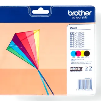 Brother LC-223VALBP Druckerpatrone 4 Stück(e) Original Schwarz, Cyan, Magenta, Gelb Brother LC-223VALBP Druckerpatrone 4 Stück(e) Original Schwarz, Cyan, Magenta, Gelb