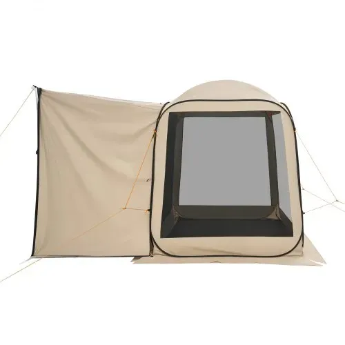 VEVOR Campingzelt, 182,88x182,88 cm, Pop-Up-Zelt für SUV-Heckklappe, tragbares Partyzelt 4-6 Personen mit Tragetasche, Seitenwände aus Netz, für Camping, Garten und Outdoor-Aktivitäten, Beige – Bild 10
