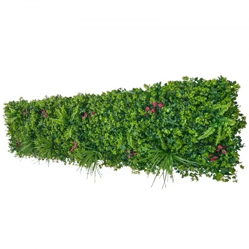 VEVOR Künstliche Hecke 50x50 cm 16-tlg. Set, Pflanzenwand, PE-Sichtschutz, Sichtschutzzaun, Windschutz, Heckenzaun, Kunstpflanzen Balkonverkleidung für Hochzeiten, Außengärten, Hinterhöfe – Bild 8