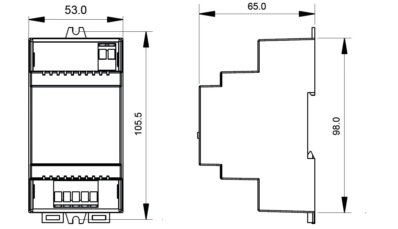 Synergy 21 LED Serie EOS 05 4-Kanal Controller + Hutschiene Synergy 21 LED Serie EOS 05 4-Kanal Controller + Hutschiene
