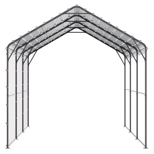 VEVOR Zeltgarage 3x4,5x3,15 m, Garagenzelt, Carport mit verzinktem Stahlrahmen & Dach, Autozelt mit abnehmbaren Seitenwänden, Mehrzweck-Autounterstand für Pickup, Boot, Auto & Traktoren – Bild 10