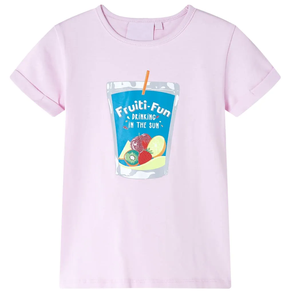 vidaXL Kinder-T-Shirt Zartrosa 104 vidaXL Kinder-T-Shirt Zartrosa 104