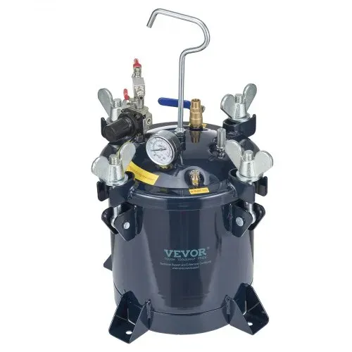 VEVOR Druckbehälter Farbbehälter Sprühfarbe Drucktopf 10 L Drucktank, 70 psi Lackierpistole Farbbehälter Φ 24 × 25 cm Spray Paint Pressure Pot Tank Paint Container Farbspritzpistolen Lacken, Flecken – Bild 8