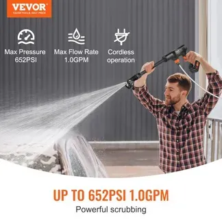 VEVOR Akku Hochdruckreiniger Bürstenlos Wasser Druckreiniger Spritzpistole Druckreinigerpistole (21 V, 50 bar, zur mobilen Reinigung und Bewässerung, 3,5L/min, inkl. Zubehör, 0°~40°-Düse) VEVOR Akku Hochdruckreiniger Bürstenlos Wasser Druckreiniger Spritzpistole Druckreinigerpistole (21 V, 50 bar, zur mobilen Reinigung und Bewässerung, 3,5L/min, inkl. Zubehör, 0°~40°-Düse)