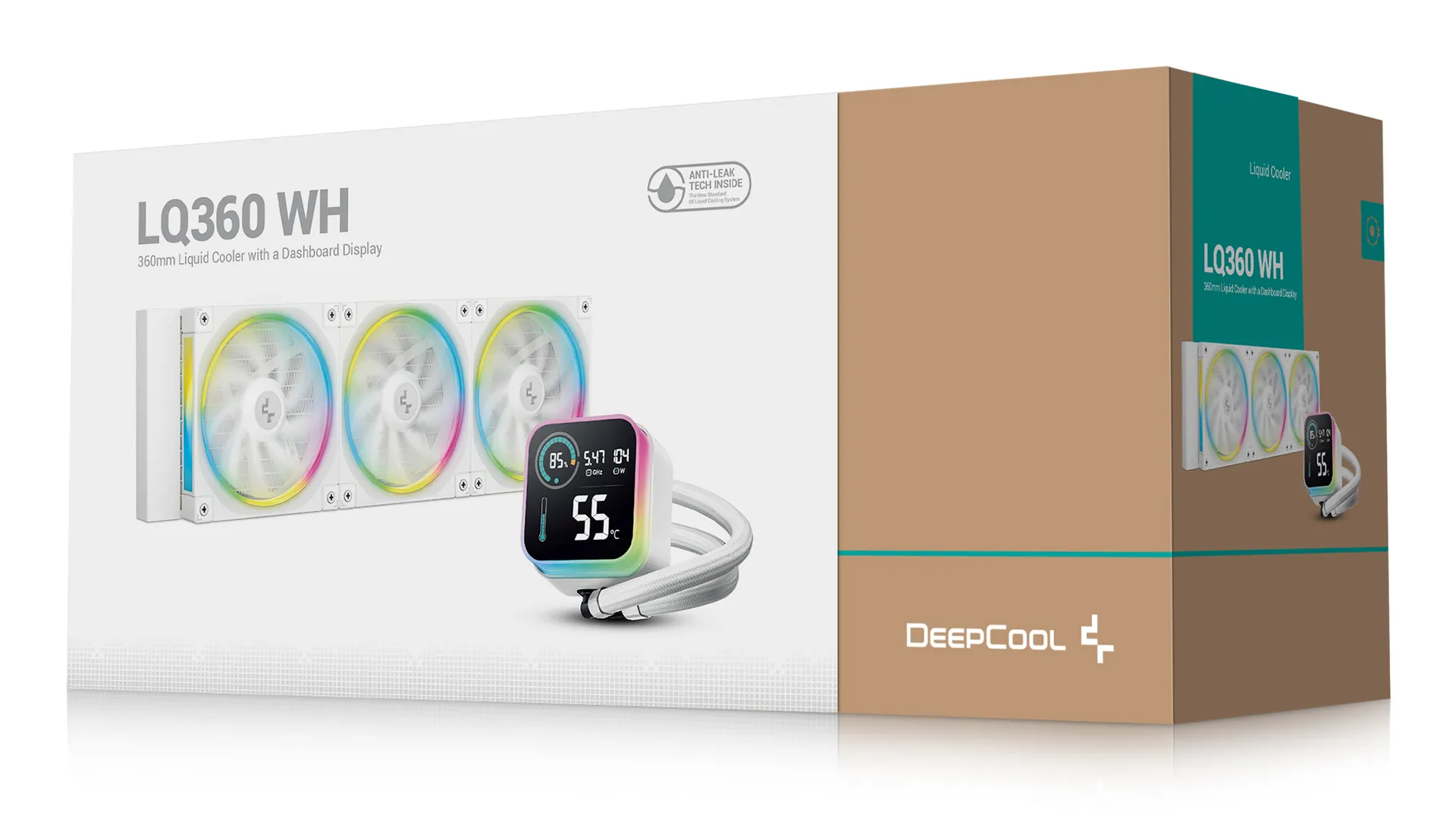 DeepCool LQ360 WH Prozessor Flüssigkeitskühlung 12 cm Schwarz 1 Stück(e) – Bild 6