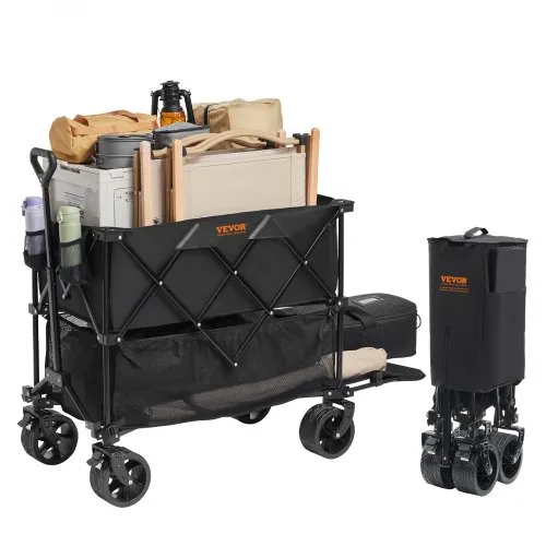 VEVOR Bollerwagen 1320 x 565 x 1065 mm Kinderwagen aus 600D Oxford-Stoff mit PVC-Beschichtung Strandwagen wasserdicht, UV-beständig max. 204 kg Tragfähigkeit Transportkarre Gerätewagen Handwagen VEVOR Bollerwagen 1320 x 565 x 1065 mm Kinderwagen aus 600D Oxford-Stoff mit PVC-Beschichtung Strandwagen wasserdicht, UV-beständig max. 204 kg Tragfähigkeit Transportkarre Gerätewagen Handwagen
